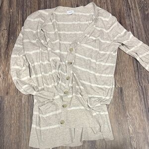 Old Navy Beige Striped Cardigan